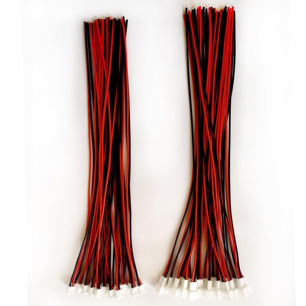 for 20 Sets JST PH 2.0mm 2 Pin 26AWG Male + Female Connector Plug with Wire C