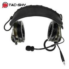TS TAC-SKY COMTAC III Tactical Headse Removable headband & K 2 Pin Plug Ptt