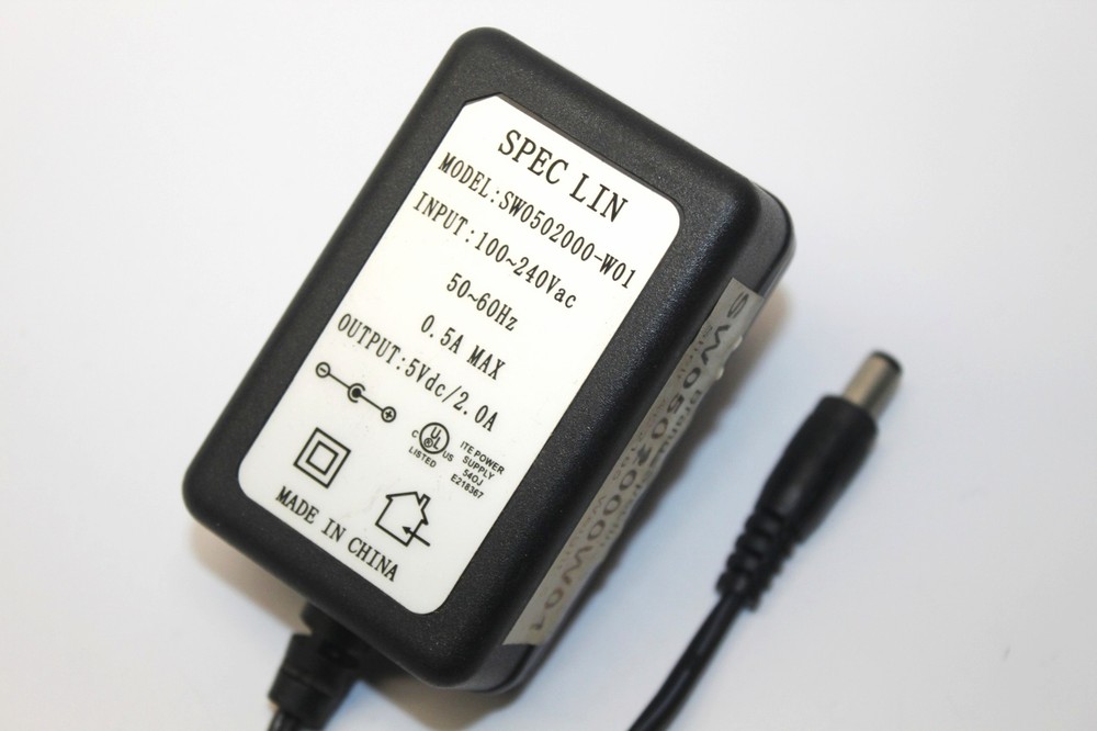 Spec Lin SW0502000-W01 ITE Power Supply AC Adapter Output DC 5V 2.0A