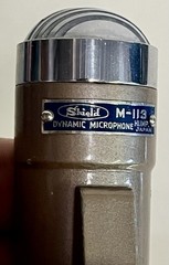 Vintage 1950’s Shield Model M-113 Mic Radio Microphone 3.5″ Head Piece w/ Label
