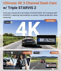 Vantrue N4 Pro S (N4 Pro S) 3 Channel Dashcam 4K + 1080P + 2.5K Optional LTE