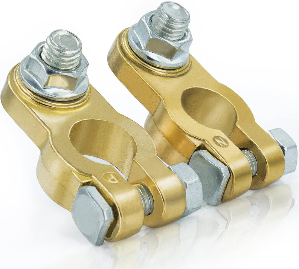Battery Terminal Connectors Heavy Duty Top Post Clamp Set 1 Pair