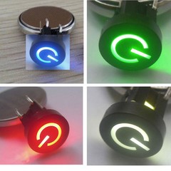 Blue/Red/Green/White 10mm Black Cap Power 12V Momentary Tact Push Button Switch