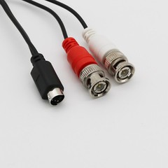 S-Video Y Splitter Cable 4Pin S-VHS SVHS Male to Dual BNC Male Connector Adapter