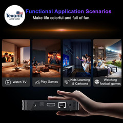 Android 14.0 TV Box 4GB RAM 64GB ROM, Support 4K Dual-Wifi 2.4G/5G Quad-Core Sma
