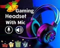 Gaming Headphone With Mic Headset For PC Laptop Mac Nintendo PS4 3.5mm 029