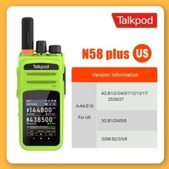 Talkpod N58PLUS 4G Network Radio Android 9.0 Wifi GPS Mobile Phone Zello RealPTT