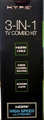 6 FT HDMI 24K GOLD PLATED CABLE 3-IN-1 TV COMBO KIT MICROFIBER CLOTH