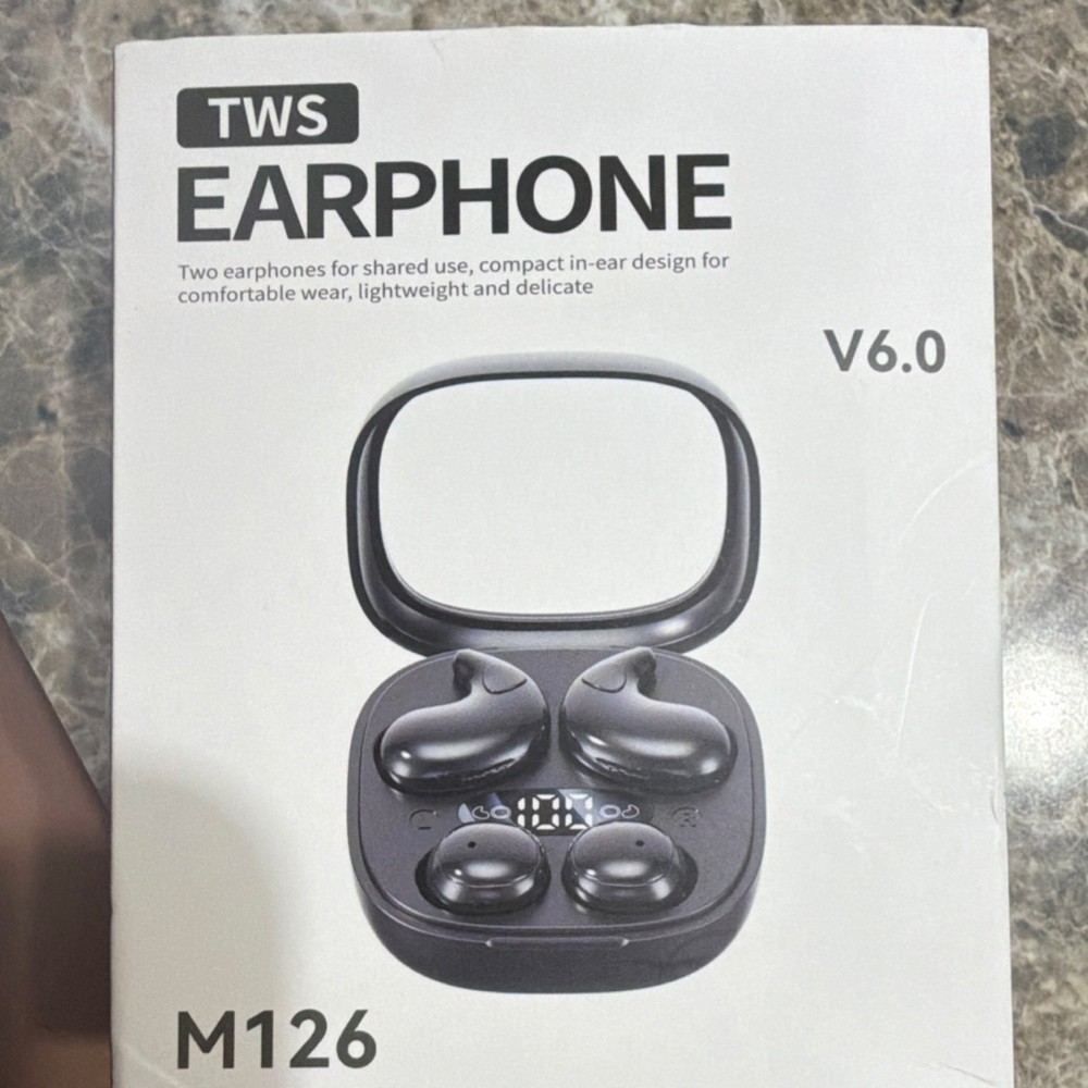 TWS M126 Bluetooth 6.0 In-Ear Wireless Earbuds LED Display Beige
