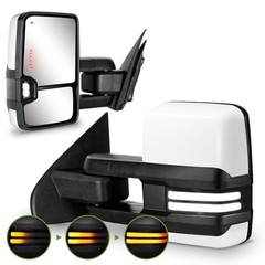 Towing Mirrors for Chevy Silverado/GMC Sierra 1500 Painted White (code:8624)