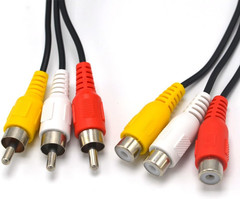 15Ft 3RCA Male to Female Audio Composite Extension Video Cable DVD