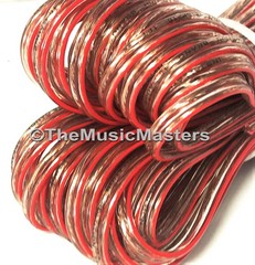 Red Stripe 12 Gauge 15ft SPEAKER WIRE Red Black Cable Car Audio Home Stereo
