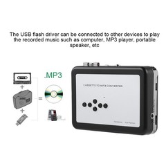 Portable Cassette Tape To MP3 Converter USB Flash Drive Audio Music
