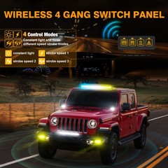 4/6/8 Gang Wireless Switch Panel Circuit Control Box LED Light Bar Truck Offroad