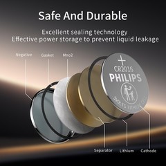Lot Philips CR2016 Lithium Battery 3V Coin Cell ECR2016 BR2016 DL2016 Button