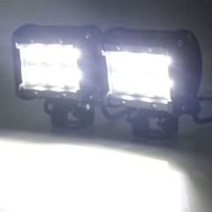 20In Spot Flood Combo Off Road Led Light Bar + 4pcs 4In LED Fog Work Lights Pods