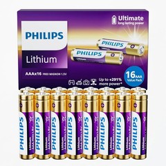 16 Pack 1.5V 1200mAh Philips AAA Lithium Triple A Ultra Long Lasting Batteries