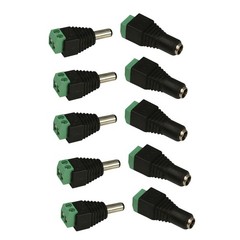 20PAIRS 12V Male+Female 2.1×5.5MM DC Power Jack Plug Adapter Connector for CCTV
