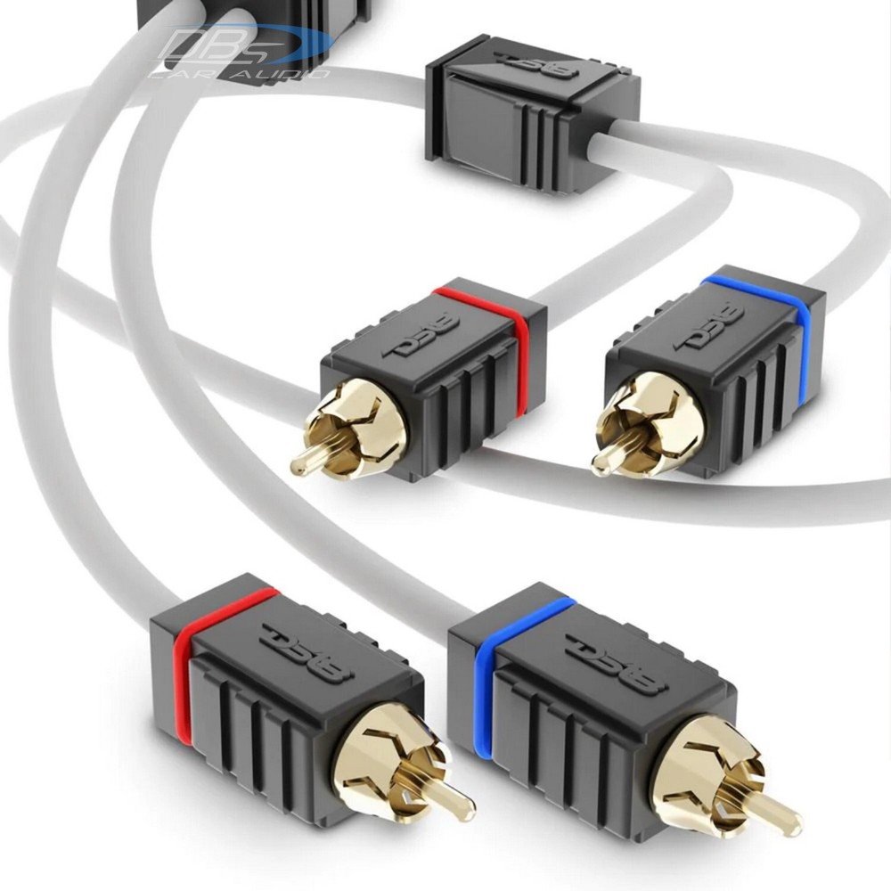 DS18 MOFCR-3FT 3ft Marine Grade 2-Channel Rca Cable 2CH 100% Tinned OFC Wire