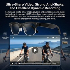 Compatible with Smartphones Smart Glasses 4K Camera Bluetooth Audio AI Recogn…