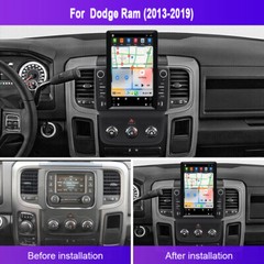 For Dodge Ram 1500 2500 3500 2013-2019 Touch Screen Carplay Car Radio Android