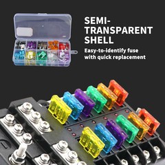 Mini Car Fuse Assortment Assorted Kit Blade Set Auto 120 pc Truck Automotive