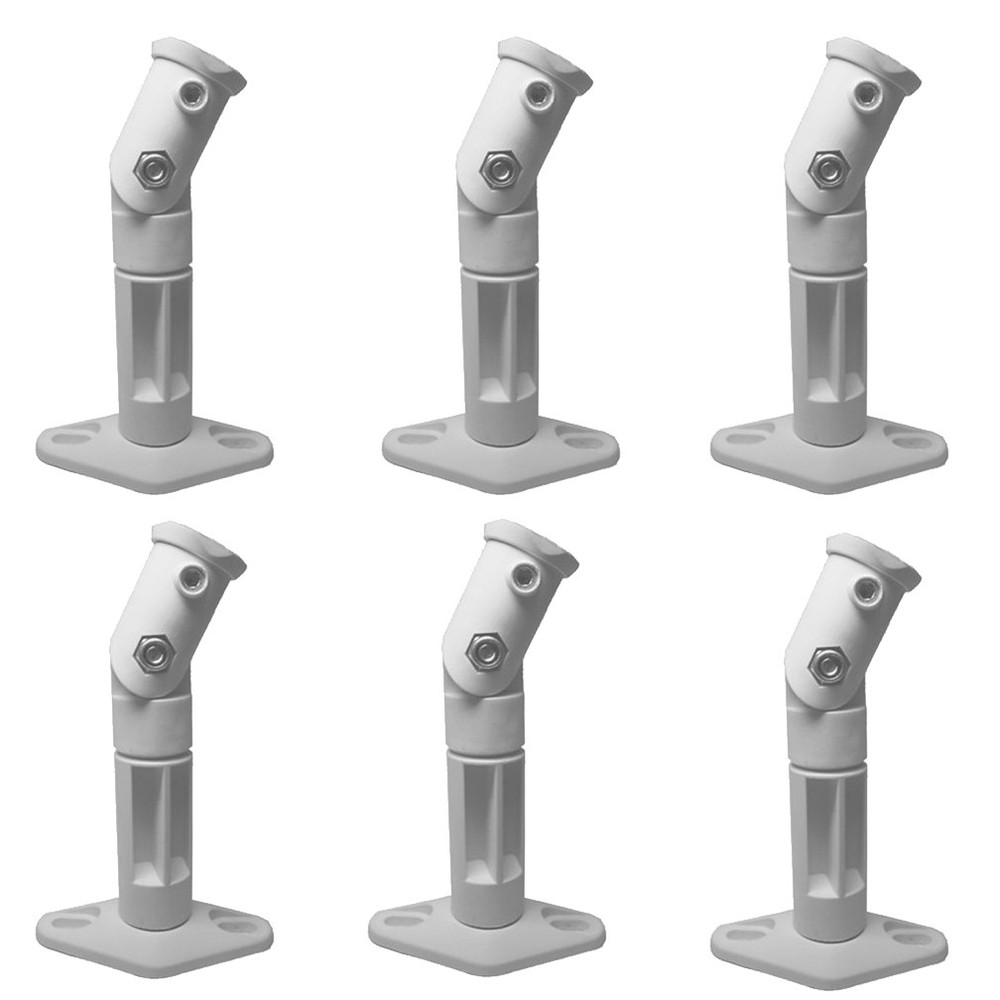 White – 6 Pack Lot – Universal Wall or Ceiling Speaker Mounts Brackets fits BOSE