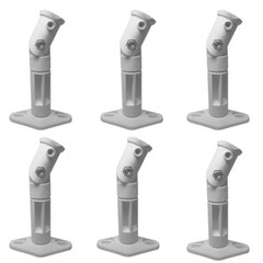 White – 6 Pack Lot – Universal Wall or Ceiling Speaker Mounts Brackets fits BOSE