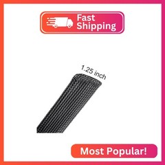 uxcell 10 Ft – 1.25 Inch Expandable Braided Cable Sleeve, PET Cable Management W