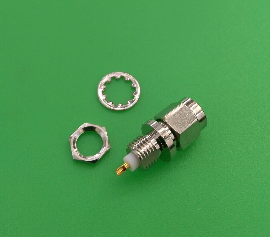 (1 SET) SMA Male Bulkhead Solder Connector – USA Seller