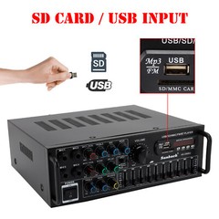 🔥Sunbuck 110V 2000W 2CH EQ Bluetooth Stereo Amplifier Support USB Disk SD Card