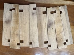 low profile tilted speaker stand wood pair unfinished rustic oak