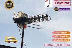 Limited Offer Outdoor TV Antenna Pole Motorized HDTV 4K 360° HDTV Antenna + Pole