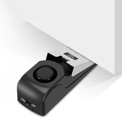 Wireless Door Stop Blocking Alarm Vibration Triggered Alert Security System