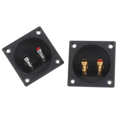 50mm Round Speaker Terminal Cup Gold Binding Post Subwoofer Box Connector Panel