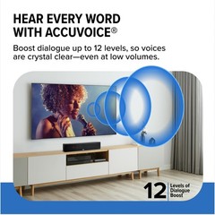 Sound Bar Dialogue Clarifying 17 Home Theater TV Speakers AV157 Black ZVOX Voice