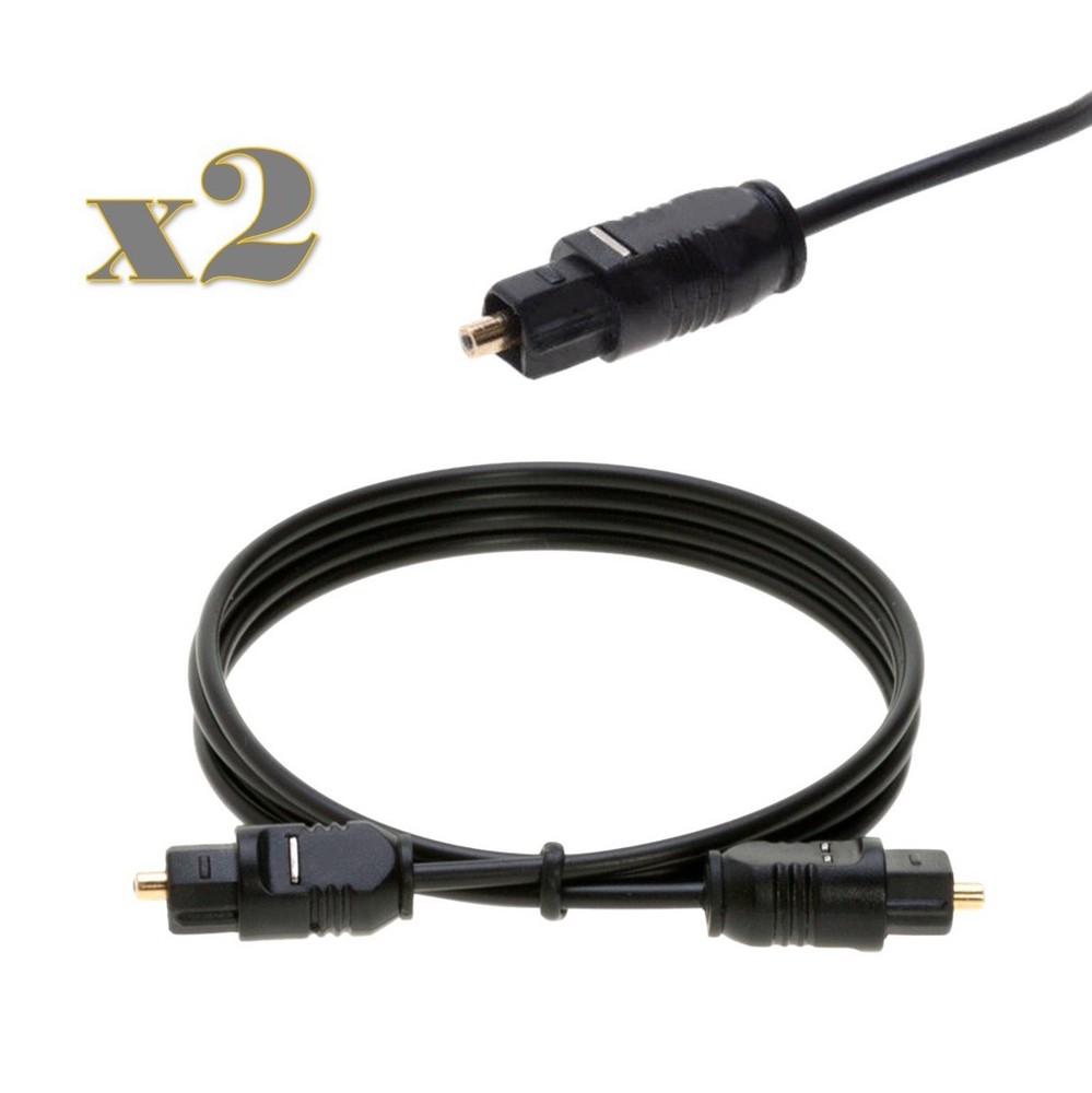 2-Pack – 6FT Toslink Digital Optical Audio Cable SPDIF Fiber Optic Sound Cord