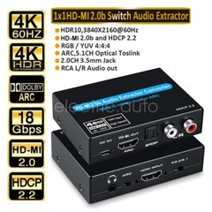 4K 60Hz HDMI 2.0 ARC Audio Extractor Splitter Converter Switcher 3.5mm Jack