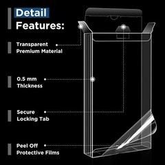 20x Box Protector Sleeves for Premium VHS Cassette Tape Protective Plastic Case
