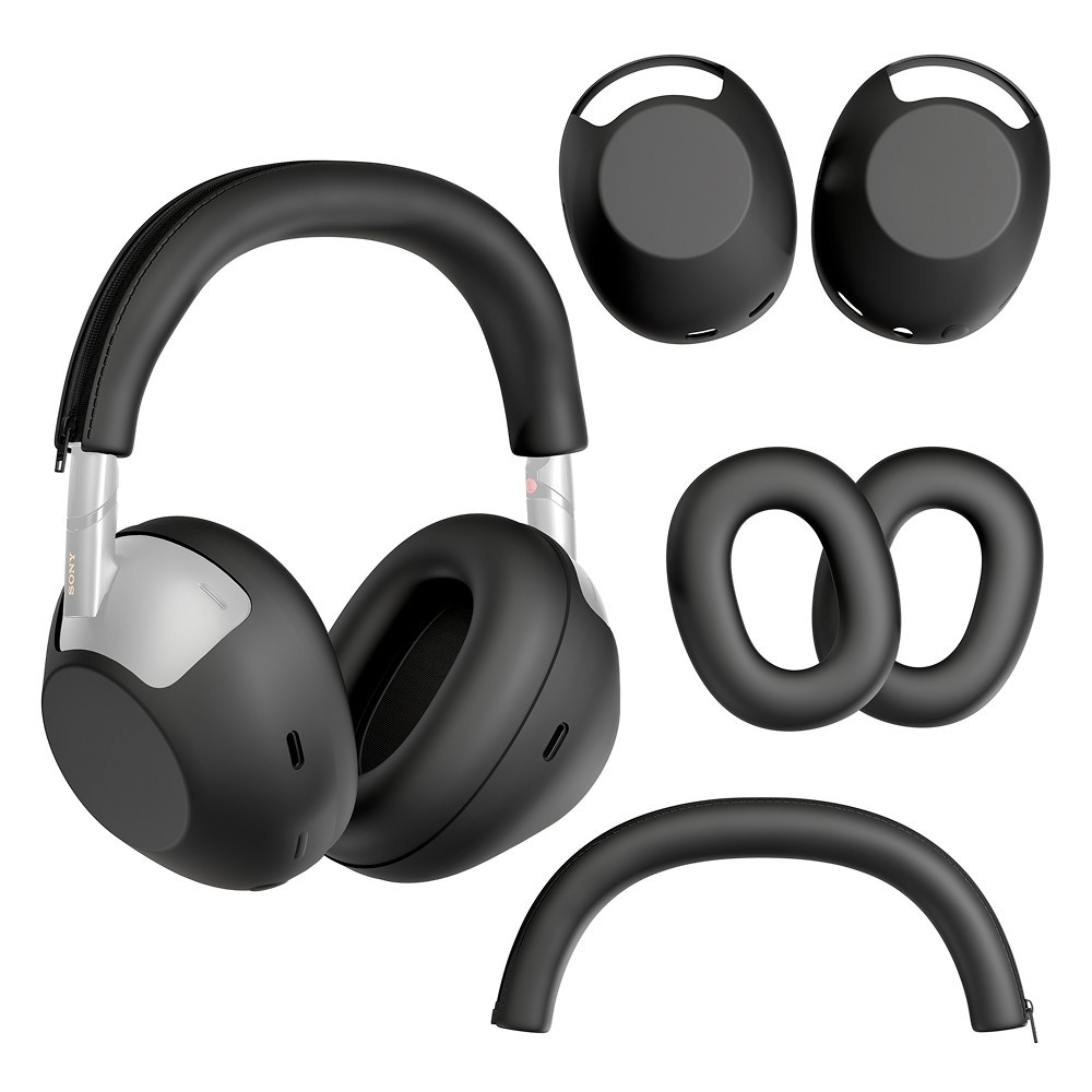 For Sony WH-1000XM6 Silicone Headphone Case 3-in-1 Protective Cover Skin