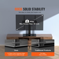 VEVOR TV Stand Mount Swivel Universal TV Stand for 32″-55″ TVs Adjustable Height