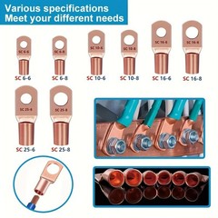 220-Piece SC Ring Terminal Kit – Copper Terminals for Electrical Wiring