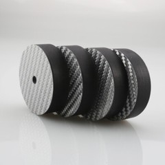 4Pcs 40MM*10MM Carbon Fiber Speaker Amplifier Isolation Spike Pad Stand Base
