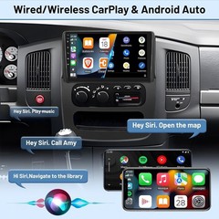 Carplay Radio For 2002-2005 Dodge Ram FM RDS Stereo Head Unit Backup Camera