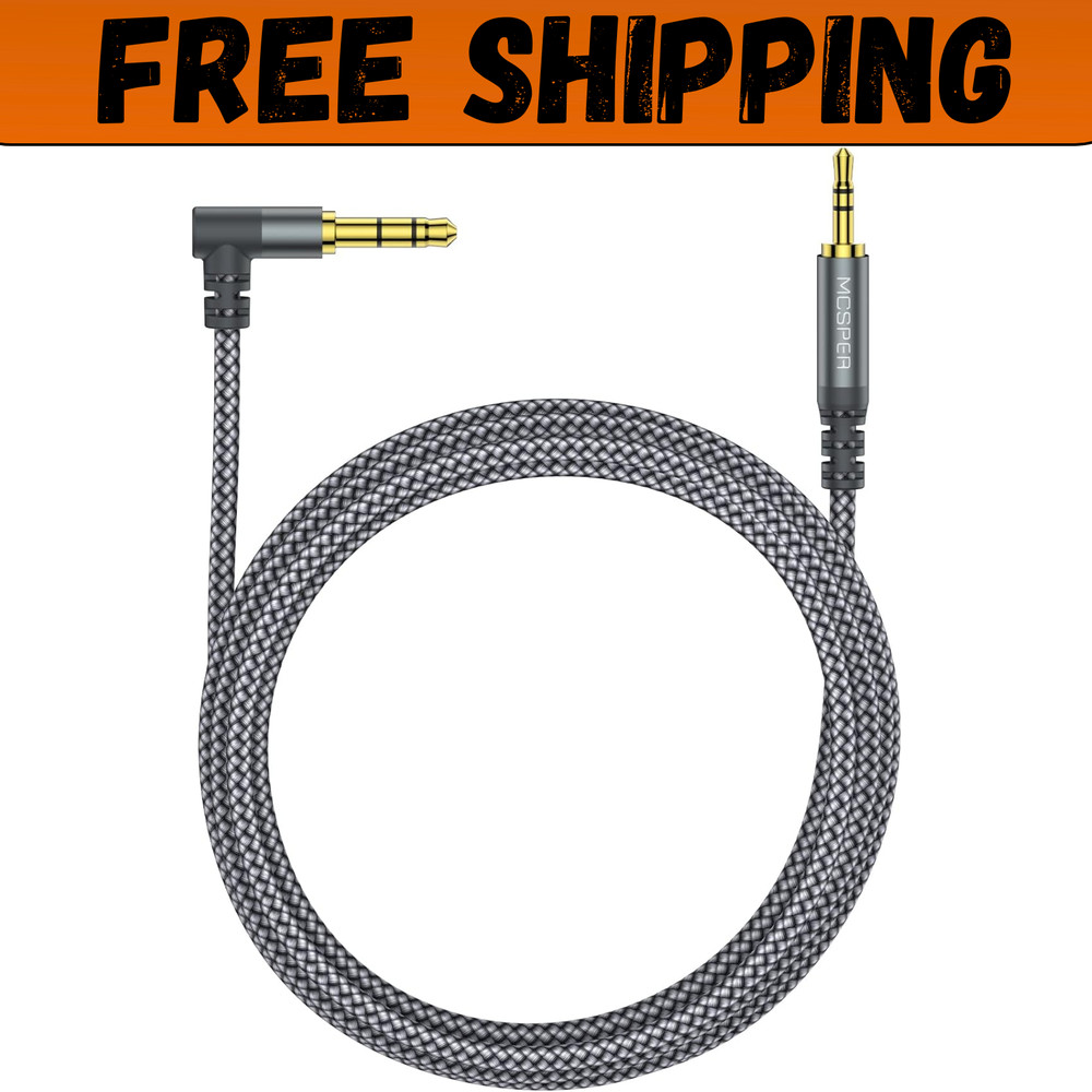 3.5Mm to 2.5Mm Aux Audio Cable (6.6FT), 90 Degree Right Cord Compatible with Bos