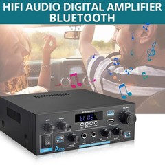 Home Audio Amplifier Bluetooth 5.0 Stereo Receiver Max 450W Power Amplifier AK55
