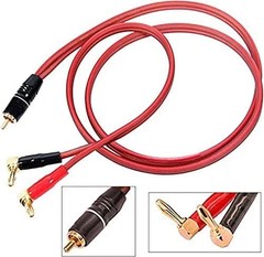 Banana Plug to RCA Speaker Cable,Speaker Wire RCA Male to Banana Plugs(2banan…