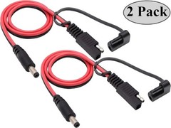 DC to SAE Connectors Cable SAE Plug to DC 5.5mm x 2.1mm M Color: 0.5m-DC-2Pack