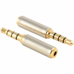 Gold 3.5mm Male to 2.5mm Female Stereo Audio Headphone Jack Adapter Converter