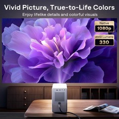 Aurzen Roku TV Smart Video Projector 1080P FHD Dolby Bluetooth 5G WiFi Netflix